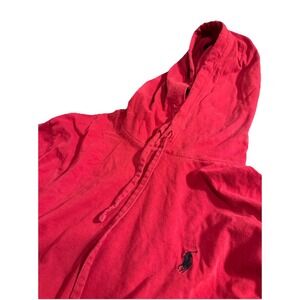 Polo Ralph Lauren Men's Long Sleeve Lightweight hoodie Red Shirt Size Large